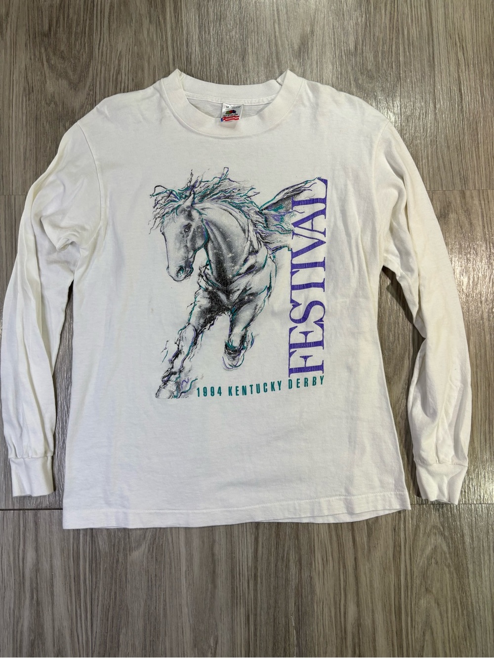 Vintage 90s Kentucky Derby Festival 1994 Horse Single Stitch Shirt Adult Medium